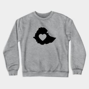 A piece of my heart is in Ethiopia (Black) Crewneck Sweatshirt